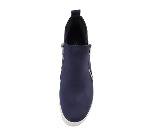 Image of Soda Taylor Hidden Wedge Sole Booties Ankle Heels Sneaker Shoes Side Zipper
