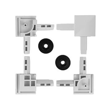 Amig - Kit di Ricambio per Zanzariera Scorrevole | Squadrette con e senza Ruota | Compatibile con Modello MC01 | Ricambi Resistenti in Nylon | Facile Installazione | Bianco