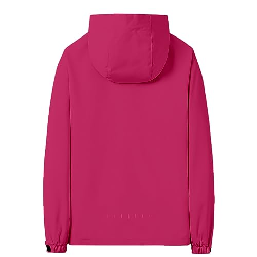 Chaqueta impermeable mujer ligera cortavientos con capucha y abrigo de lluvia 3