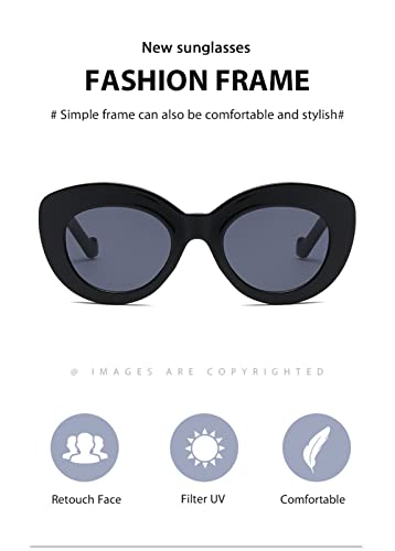 ZENYS Cat Eye Men and Women Vintage Outdoor Vacation Sunglasses (Color : C, Size : 1)3