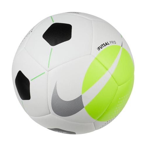 NIKE DH1992-100 Futsal Pro Pallone da calcio ricreativo Unisex Adulto WHITE/VOLT/SILVER Taglia PRO