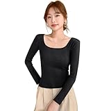 インナーシャツ レディース アンダーシャツ U襟 通気保温 amzycH869