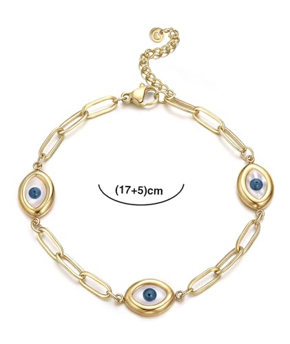 Evil Eye Bracelets for Women Gold Bracelet Stainless Steel Jewelry Mother Day Christmas3