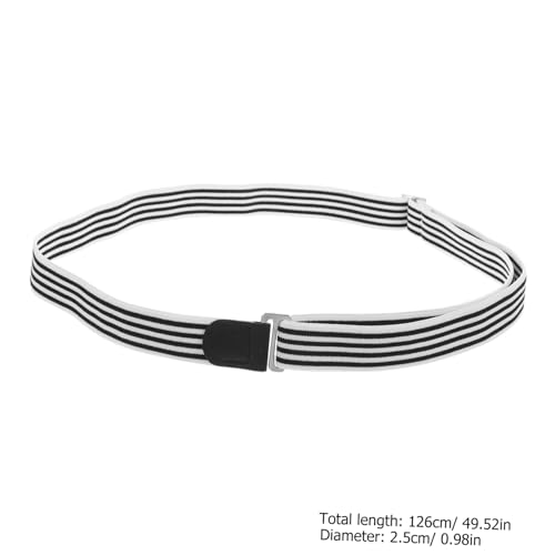PartyKindom Men Adjustable Shirt Tuck Belt Non- Shirt Holder Neat Look Stripes for Professional Attire and Everyday Wear2