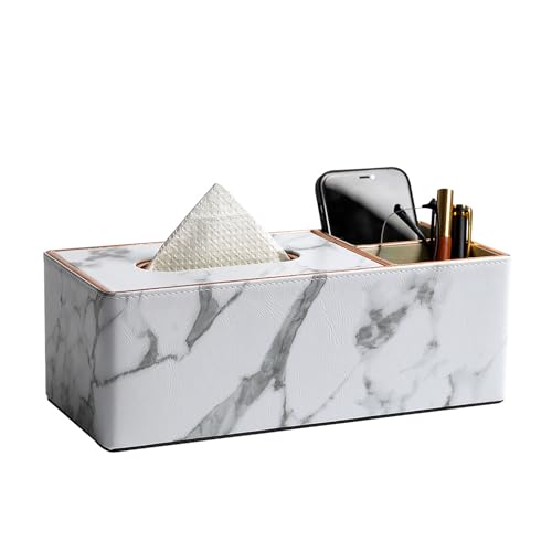 AOYUDJ Portapañuelos decorativo de piel sintética para hotel, caja de pañuelos, funda para pañuelos, adecuado para el hogar, oficina, restaurante y hotel