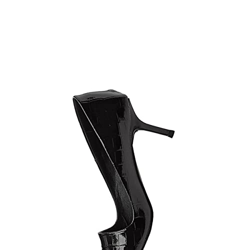 TinaCus Women's Genuine Leather Handmade Pointed Toe Mid Stiletto Heel Slip On Loafer Pumps4