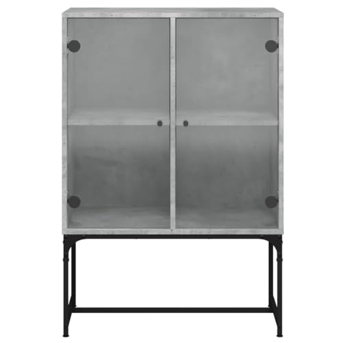 Armario lateral con puertas de cristal para eliminar el desorden del salón 7
