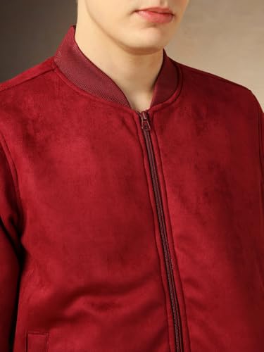 Image of Dennis Lingo Men Regular Fit Suede Fabric Full Sleeves Solid Jackets