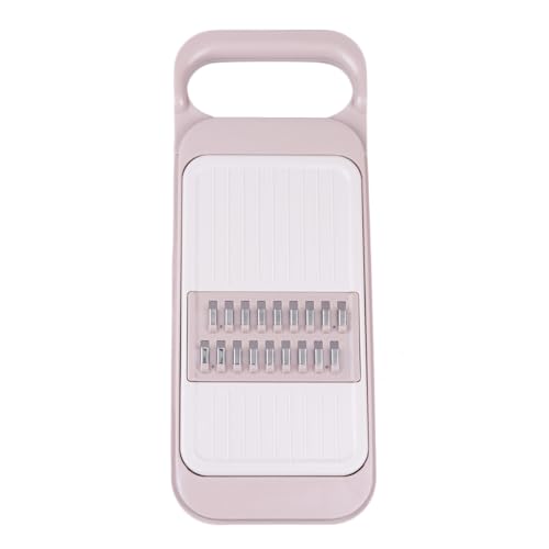 LOLIPPYY Grattugia Multifunzione per Carote con Contenitore Tagliaverdure Manuale in Plastica con Lame in Acciaio Resistente Affetta Verdure Julienne e Sottile per Cucina Facile da Pulire