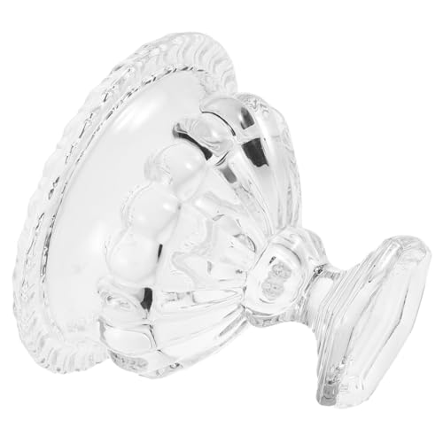 VICASKY Footed Glass Dessert Bowls Embossed Transparent Cups for Cold Drinks Trifle and Fruit Serving for Parties and Charming Home Decor