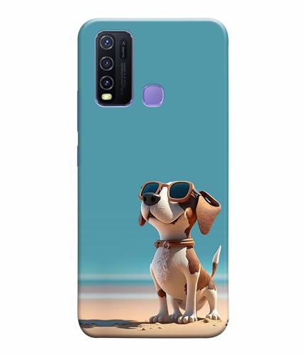Image of Cute Pet Dog Lover Printed Hard Back Case Cover & Compatible for Vivo Y30 / Vivo Y50 (Multicolor) - D1814