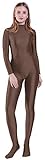 Kepblom Unisex Turtleneck Costume Unitard Spandex Long Sleeve Footed Bodysuit Zentai Suit