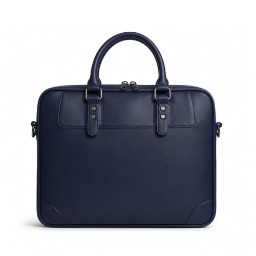 Image of Gauge Machine Messenger Bag for Men & Women - Vegan Leather Office Laptop Bag | Fits up to 16 Inch Laptop | Water-Resistant, 30L Capacity, Padded Compartment
