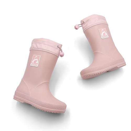 Amoji Kid Rain Boots Boy Rubber Waterproof Garden Boots Girl Rainboots JT6517 6