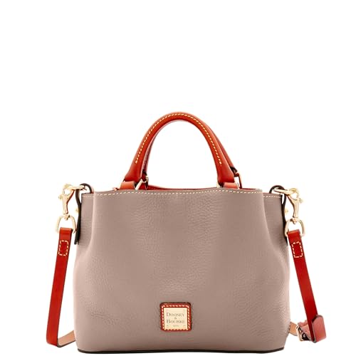 Dooney & Bourke Women's Mini Barlow Satchel in Pebble Grain Leather, Small Handbag with Adjustable, Detachable Shoulder Strap