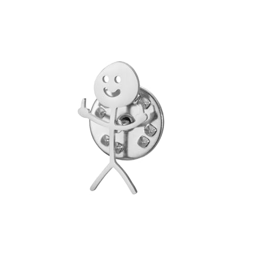 Dreamtimes Smiley Face Figur Gebärdensprache Brosche Pins für Frauen Männer Edelstahl Finger Stickman Trend Couple Brosche Pin Punky und schrullig Brosche Pin (Silber) Dreamtimes Smiley Face Figur Gebärdensprache Brosche Pins für Frauen Männer Edelstahl Finger Stickman Trend Couple Brosche Pin Punky und schrullig Brosche Pin (Silber)
