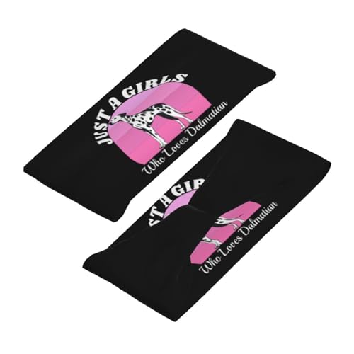 Just A Girls Who Loves Dalmatian Dog Adjustable Sports Headband Moisture Wicking Sweatband for Running Workout4