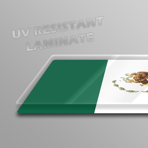 Image of World Country Flag Decal Stickers - Two Pack - for Cars Windows Bumpers Laptops Tablets Tumblers Cups Walls (Mexico)