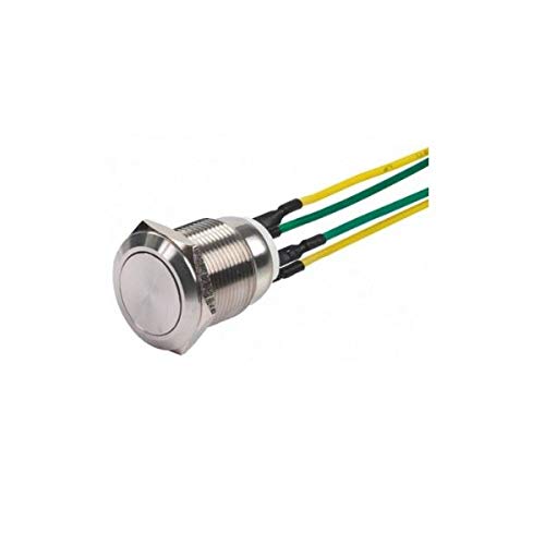 Bouton poussoir INOX 19 mm NO+NC SEWOSY pour interphone et gâche électrique