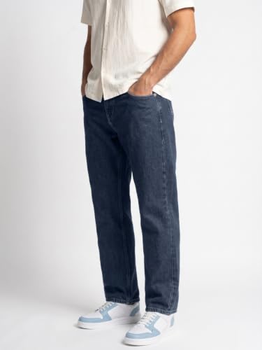 Image of Urbano Fashion Men's Relaxed Fit Washed Denim Jeans Non-Stretchable
