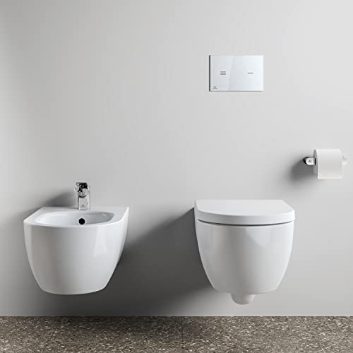 Ideal Standard Symfo No Touch Toilet Flush Plate, R0129SA, White, Bianco - Image 3