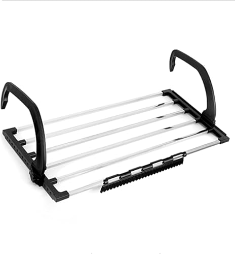 Image of TEESTA Indoor Outdoor Lightweight Towels Clothes Laundry Hangers Portable Clothes Drying Rack For Balcony Railings Windowsill Multi-position Adjustable Clips Radiator Clothes Airer Clothes Drying Rack