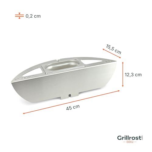 Grillrost.com Das Original Kugelsmoker für 50cm Rösle Kugelgrills - Mach einen Smoker aus deinem Kugelgrill - Edelstahl - 5