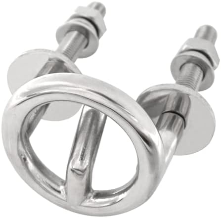 Akoleyer Marine Stainless Steel Transom Mount Water Ski Tow Boat Hook 2-1/2" Ring