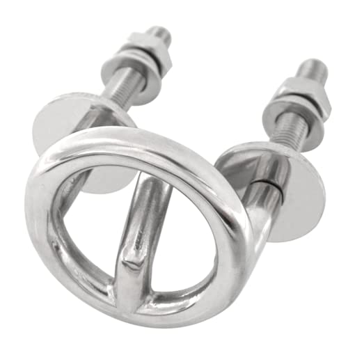 Akoleyer Marine Stainless Steel Transom Mount Water Ski Tow Boat Hook 2-1/2" Ring