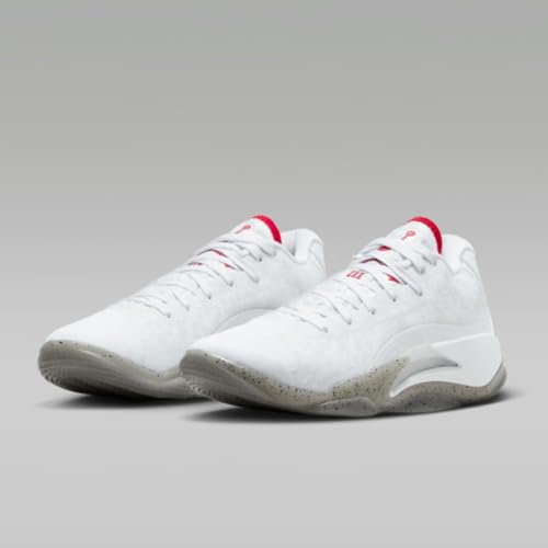 Nike Zion 3 Big Kids' Basketball Shoes (DV3869-106, White/Cement Grey/Pure Platinum/University RED) Size 62