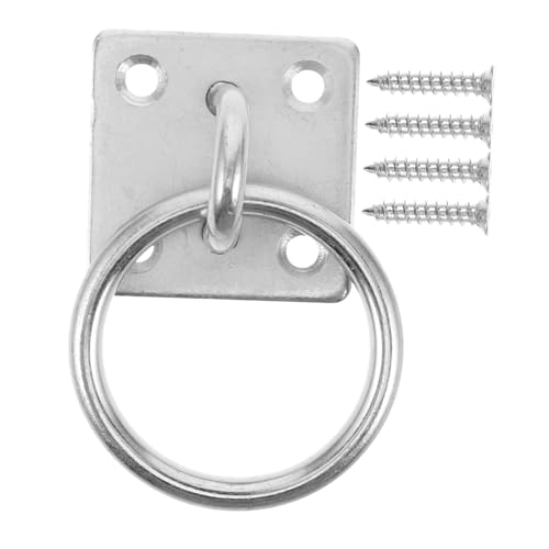 HANABASS Cross Tie Ring for Horses Durable Hitching Ring with Screws for Horse Stall and Stable for Block Tie Ring Replacement Essential Horse Barn Supplies