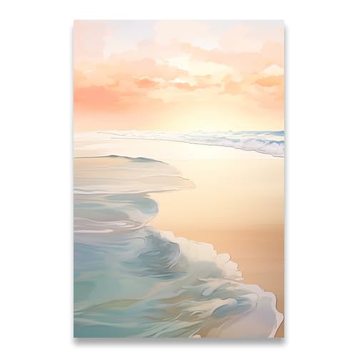 Tableau Abstrait Vagues Blanches MIVINC triptyque 60x80cm