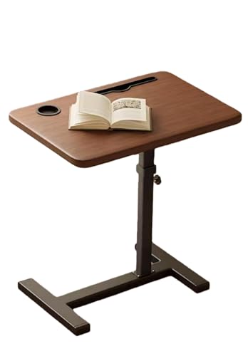 yarunchuangding デスク・スタンド両用空気圧幅60×奥行き40 cm高さ66 cm ~ 106 cmキャスター付き荷重25 kg昇降パソコン・デスク・テーブル午後のティーテーブル家庭業務寝室 (桃色(カードスロット版),(60*40*66-1