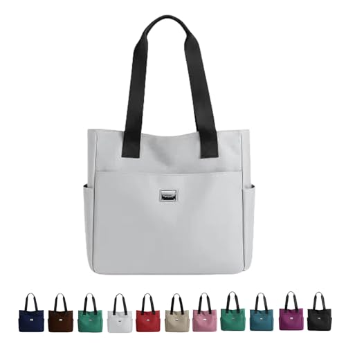 Gloryboom Shoulder Bag Large Capacity Tote Bags Water Repellent Multi Pocket Nylon Shoulder Bag