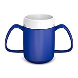 Ornamin 2-Henkel-Becher mit Trink-Trick 140 ml blau (Modell 815) / Spezial-Trinkhilfe...