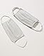 Oscar Apparels Wiederverwendbare Stoffmaske, 100% BCI Baumwolle mit elastischer Schlaufe, Grau, Erwachsene (5er Pack)