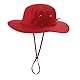 Magracy Herren UPF 50+ breiter Krempe Sonnenhut mit Nackenklappe UV-Schutz Netzstoff Safari-Hut Gartenarbeit Wandern Angelhut Mandarinenrot
