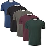 Charles Wilson Men's 5 Pack Midweight Crew Neck T-Shirt (Medium, Dark Classics)