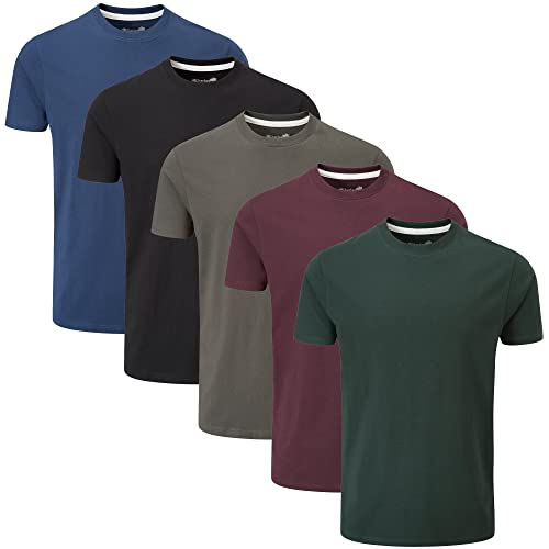 Charles Wilson Men's 5 Pack Midweight Crew Neck T-Shirt (X-Large, Dark Classics)