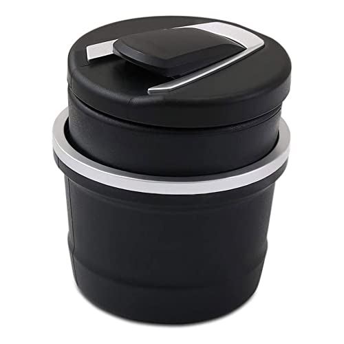 Cenicero de Coche para BM-W F20 E36, Antiolores Sin Humo Cenicero con Tapa y Luz Led PortáTil Cubo de Basura para Cigarrillos Accesorios para Coche Hogar Oficina Cover