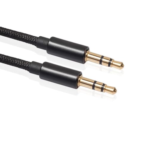 Cable Auxiliar Jack 3.5mm Macho a Macho 1 m Negro miniatura 2