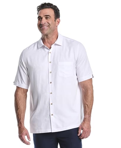 Cubavera Men's Palm Print Short Sleeve Button-Down...