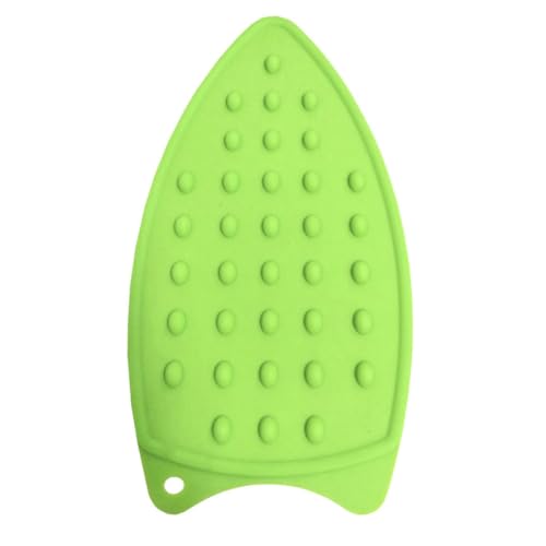 CLISPEED 2 pezzi Tappetino in Silicone per Ferro da Stiro Resistente al Calore e Antiscivolo Protezione Isolante per Superfici Verde e Arancione Pad Multifunzionale per Cucina e Tavolo