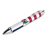 Druckkugelschreiber mit Flagge der USA & der Dominikanischen Republik, glattes Schreiben, Gelschreiber, 0,5 mm, feine schwarze Tinte, Bürobedarf, 1 Stück wie abgebildet 1