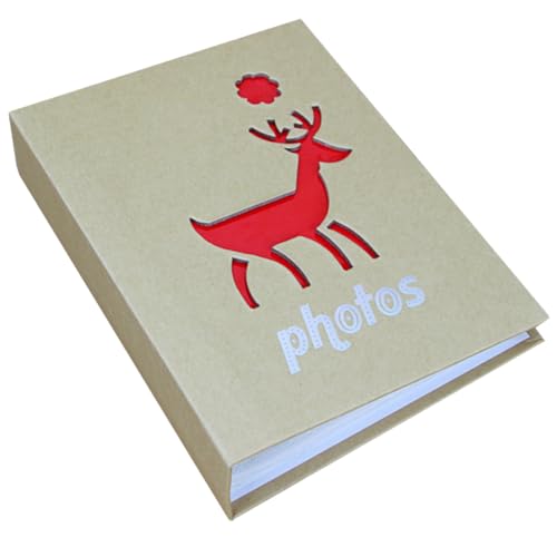 Cabilock Álbum De Fotos Hecho A Mano Libro De Fotos De Papel Kraft De 7 Pulgadas Para Fotos Familiares