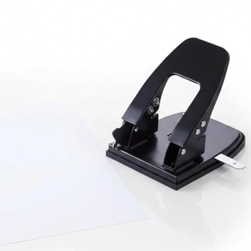 Two Hole Punch | 30 Sheet Capacity Black | Precision Paper Punch for Professional & Home Office Adjustable Guide Heavy-Duty Metal Puncher for Binders & Filing Systems Durable Desk Organizer Supply