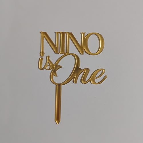 Image of LET'S DIY Personalized Gold Acrylic Cake Topper - Custom Name or Message Party Decoration for Cakes