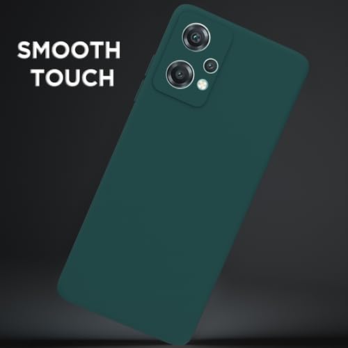 Image of Outlouders Back Cover for OnePlus Nord Ce 2 Lite 5G | Camera Protection | Durable Soft Matte Silicone Bumper Case (Green)