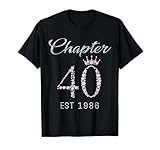 Pink Crown 40th Birthday Tee Gift For Womens