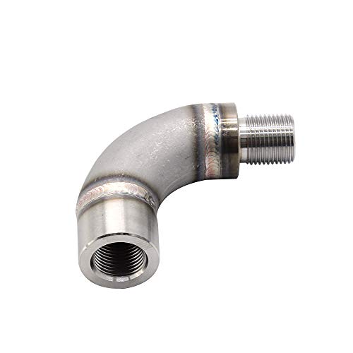 RuleaxAsi Encaixe restritor de sensor de oxigênio estilo J de aço inoxidável universal com inserções